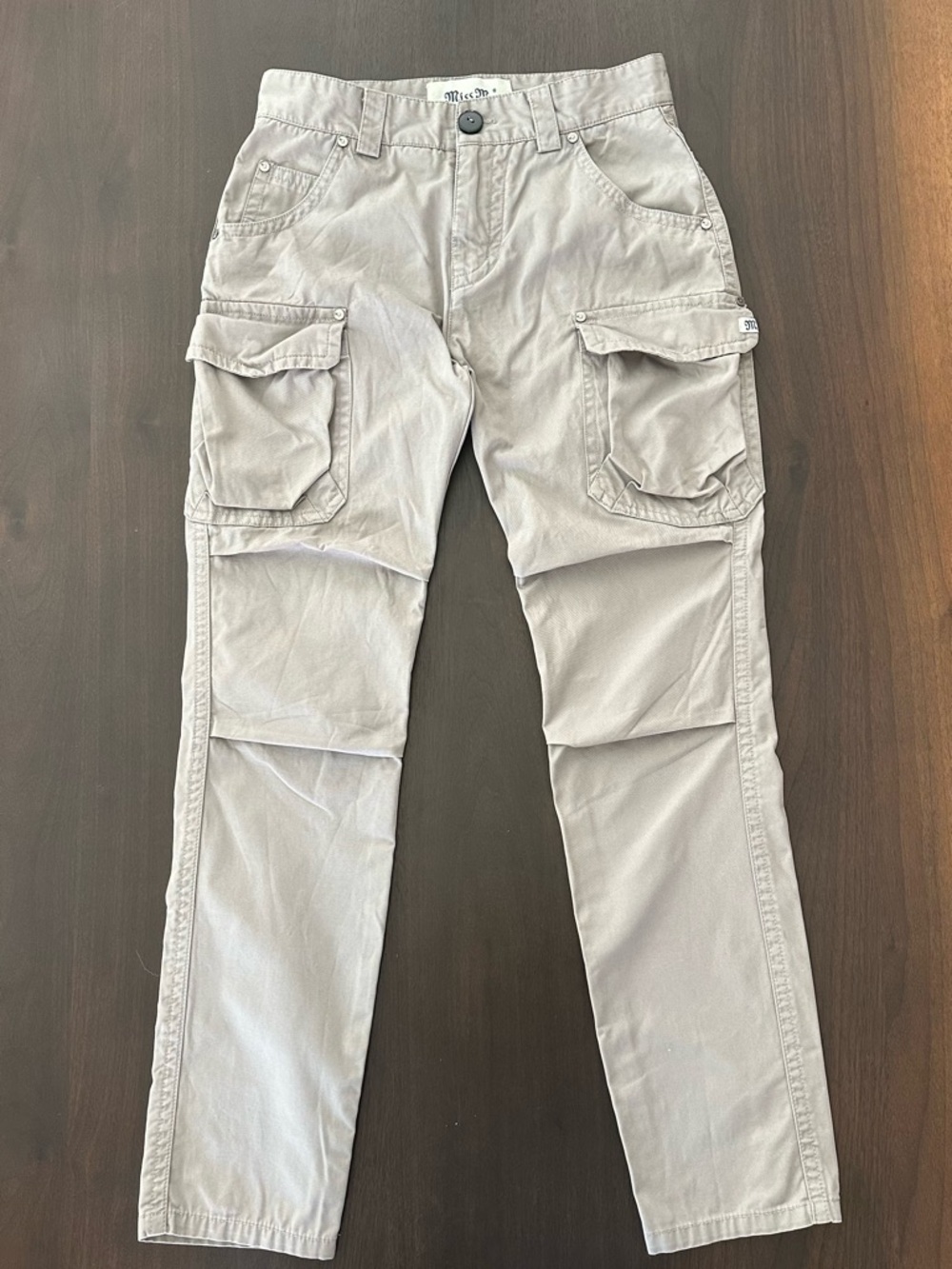 Miss Me Low Rise Womens Cargo Pants - Light‎ Gray